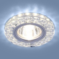 Встраиваемый точечный светильник с LED подсветкой 2194 MR16 SL/WH зеркальный/белый