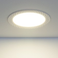 Встраиваемый потолочный светодиодный светильник DLR005 12W 4200K WH белый