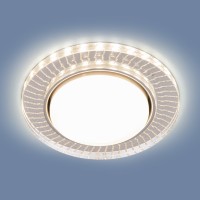 Встраиваемый точечный светильник с LED подсветкой 3033 GX53 CL/SL прозрачный/серебро