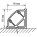 Угловой алюминиевый профиль для светодиодной ленты LL-2-ALP004