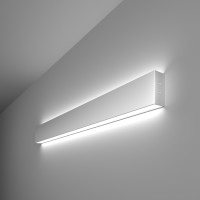 Линейный светодиодный накладной двусторонний светильник 78см 30Вт 6500К матовое серебро 101-100-40-78