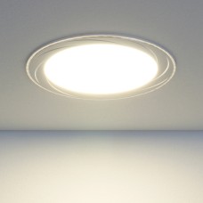 Встраиваемый потолочный светодиодный светильник DLR004 12W 4200K WH белый