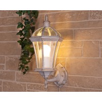 Уличный настенный светильник Capella белое золото