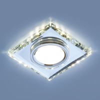 Встраиваемый потолочный светильник со светодиодной подсветкой 2230 MR16 SL зеркальный/серебро