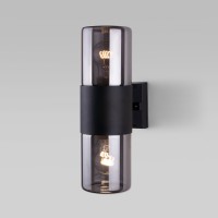 Уличный настенный светильник Roil чёрный/дымчатый плафон IP54 35125/D Уличный настенный светильник Roil чёрный/дымчатый плафон IP54 35125/D