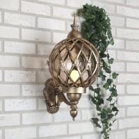 Уличный настенный светильник Sirius U черное золото