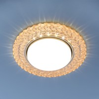 Встраиваемый точечный светильник с LED подсветкой 3027 GX53 GC тонированный