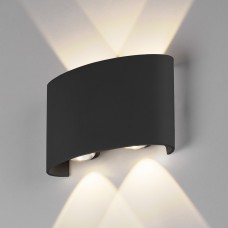Twinky double чёрный уличный настенный светодиодный светильник 1555 TECHNO LED