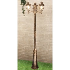 Diadema F/3 черное золото уличный трехрожковый светильник на столбе IP44 GLYF-8046F/3 Diadema F/3 черное золото уличный трехрожковый светильник на столбе IP44 GLYF-8046F/3