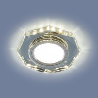 Встраиваемый потолочный светильник со светодиодной подсветкой 2226 MR16 SL зеркальный/серебро