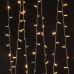 Праздничная гирлянда нить теплый белый с эффектом мерцания 10м IP65 400-101