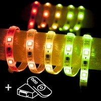 Комплект светодиодной ленты 12V 7,2W/м 30Led/м 5050 RW IP65 "Бегущая волна" RGB 5 м Set Led Strip 5050 5m 12V 30Led 7,2 W RW IP65