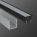 Линейный светодиодный встраиваемый светильник 128см 25Вт 6500К черный матовый 100-300-128