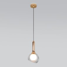 Подвесной светильник со стеклянным плафоном 50188/1 золото