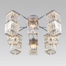 Подвесная люстра с хрусталем 10100/8 хром/прозрачный хрусталь Strotskis