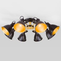 Потолочная люстра с поворотными рожками 70112/8 черный Потолочная люстра с поворотными рожками 70112/8 черный