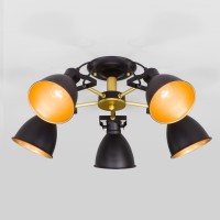 Люстра с металлическими плафонами 70112/5 черный Люстра с металлическими плафонами 70112/5 черный