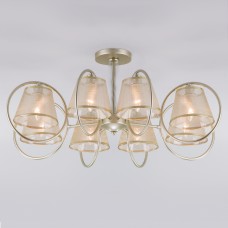 Потолочная люстра с абажурами 60093/8 перламутровое золото