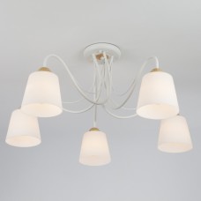 Потолочная люстра со стеклянными плафонами 70062/5 белый Потолочная люстра со стеклянными плафонами 70062/5 белый