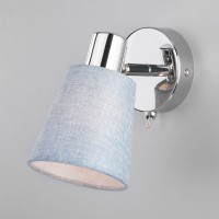 Настенный светильник с выключателем 20080/1 хром/голубой