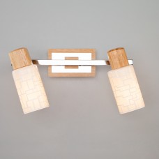 Спот 20029/2 хром / светлое дерево