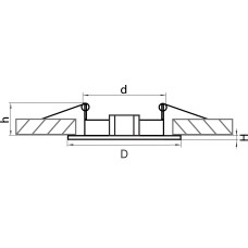 011019 Светильник LEGA HI FIX MR16/HP16 ХРОМ МАТОВЫЙ (в комплекте)