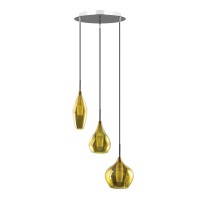 803058 (MD2098А-3G) Подвес PENTOLA 3х25W G9 ХРОМ/ОЛИВКОВЫЙ (в комплекте)