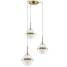 813131 (MD1803A-3EB) Люстра GLOBO 3х40W E14 electroplating bronze/white (в комплекте)