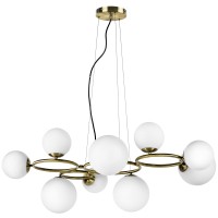 815091 (MD9502/9A) Люстра GLOBO 9х40W G9 ЛАТУНЬ (в комплекте)