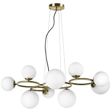 815091 (MD9502/9A) Люстра GLOBO 9х40W G9 ЛАТУНЬ (в комплекте)