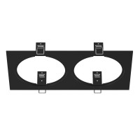 217827 Рамка INTERO 111 Double QUADRO ЧЕРНЫЙ (в комплекте)