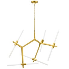 742103 (1373/10) Люстра STRUTTURA 10х40W G9 ЗОЛОТО МАТОВЫЙ (в комплекте)