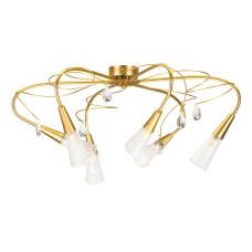 711061 (SX1105/6) Люстра AEREO 6х25W G9 МАТОВОЕ ЗОЛОТО (в комплекте)