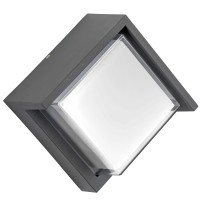 382293 Светильник PALETTO QUAD LED 15W 550LM 180G СЕРЫЙ 3000K IP54 (в комплекте)