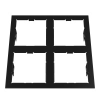 214547 Рамка DOMINO QUADRO 2х2 MR16 ЧЕРНЫЙ (в комплекте) 214547 Рамка DOMINO QUADRO 2х2 MR16 ЧЕРНЫЙ (в комплекте)