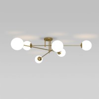 Потолочная люстра Netz 30181/6 латунь Потолочная люстра Netz 30181/6 латунь