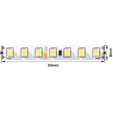Лента светодиодная ПРО 2835, 126 LED/м, 13 Вт/м, 24В , IP20, Цвет: Теплый белый