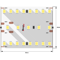 Лента светодиодная LUX, 2835, 420 LED/м, 40 Вт/м, 24В, IP33, Нейтральный белый (4000K) Лента светодиодная LUX, 2835, 420 LED/м, 40 Вт/м, 24В, IP33, Нейтральный белый (4000K)