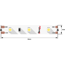 Лента светодиодная LUX, 3528, 60 LED/м, 4,8 Вт/м, 12В, IP33, Теплый белый (2700K) Лента светодиодная LUX, 3528, 60 LED/м, 4,8 Вт/м, 12В, IP33, Теплый белый (2700K)