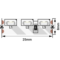 Лента светодиодная стандарт 315, 120 LED/м, 9,6 Вт/м, 12В , IP20, Цвет: Холодный белый