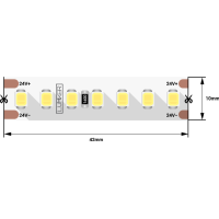 Лента светодиодная LUMKER, 2835, 168 LED/м, 17 Вт/м, 24В, IP33, Теплый белый (3000K)