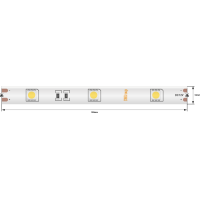 Лента светодиодная стандарт 5050, 30 LED/м, 7,2 Вт/м, 12В , IP65, Цвет: Холодный белый