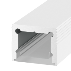 Накладной алюминиевый профиль LS.1613 белый, для однорядной ленты
