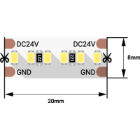Лента светодиодная LUX, 2216, 300 LED/м, 20 Вт/м, 24В, IP33, Нейтральный белый (4000K) Лента светодиодная LUX, 2216, 300 LED/м, 20 Вт/м, 24В, IP33, Нейтральный белый (4000K)