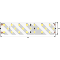 Лента светодиодная LUMKER, 2835, 252 LED/м, 24 Вт/м, 24В, IP33, Нейтральный белый (4000K)