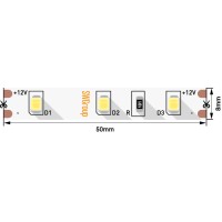 Лента светодиодная стандарт 2835, 60 LED/м, 6,3 Вт/м, 12В , IP20, Цвет: Теплый белый