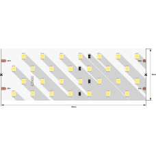 Лента светодиодная LUX, 2835, 280 LED/м, 26 Вт/м, 24В, IP33, Нейтральный белый (4000K)