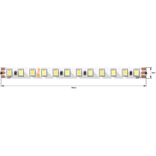Лента светодиодная ПРО 2835, 120 LED/м, 14,4 Вт/м, 24В , IP20, Цвет: Теплый белый + холодный белый