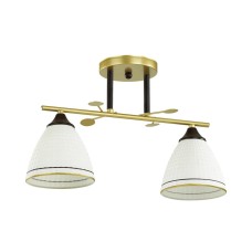 4544/2C COMFI LN21 050 матовое золото, черный, белый Люстра потолочная E27 2*60W 220V BECKY