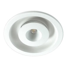 357350 NT17 080 белый Встраиваемый светильник IP20 LED 3000K 3W+3W 85-265V GESSO